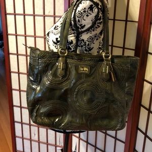 COACH Purse women Olive Green